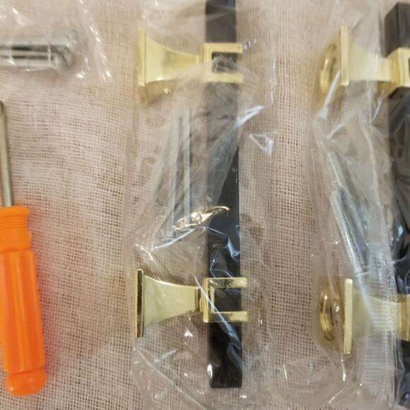 New set of 10 Redunest blck/Gld cabinet pulls - Picture 3 of 5